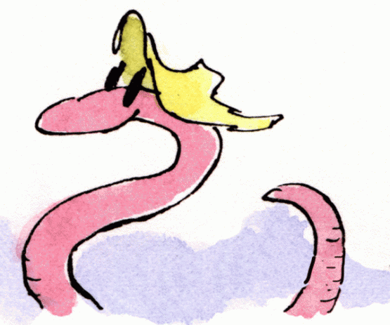 Roald Dahl - Personages - De reuzenperzik - Regenworm